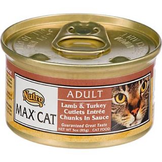 Nutro MAX CAT Lamb &Turkey Cutlets Platter Gourmet Classics Adult Cat Food, Case of 24