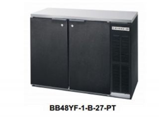 Beverage Air Refrigerated Backbar Pass Thru Storage Cabinet w/ 6 Solid Doors & 3 Sections, Black