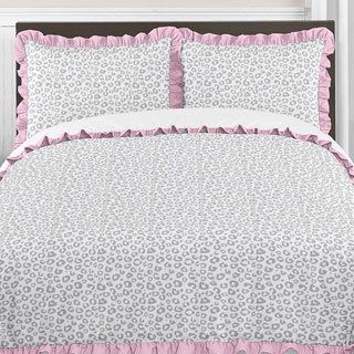 Sweet Jojo Designs Girls Kenya 3 piece Full/queen Comforter Set (Pink/ grey/ whiteMaterials 100 percent cottonFill material PolyesterCare instructions Machine washableBrand Sweet Jojo DesignsComforter 86 inches wide x 86 inches longShams 20 inches w