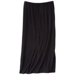 Mossimo Womens Knit Midi Skirt   Solid Black XL