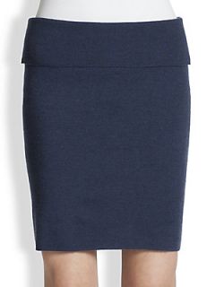 Donna Karan Cashmere Mini Tube Skirt   Indigo