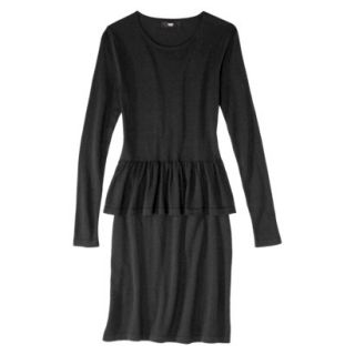 Mossimo Womens Ultrasoft Peplum Sweater Dress   Black S