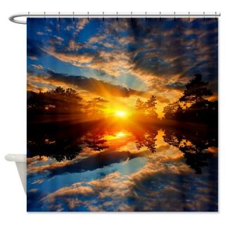  Sunset over Lake Shower Curtain  Use code FREECART at Checkout