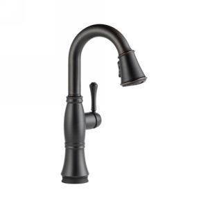 Delta Faucet 9997T RB DST Cassidy Single Handle Pull Down Bar/Prep Faucet with T