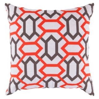 Geometric Links Toss Pillow   Orange/Brown(18x18)