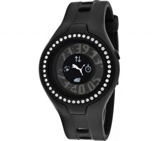 Womens PUMA PU910222002   Black Rubber/Black Wrist Watches