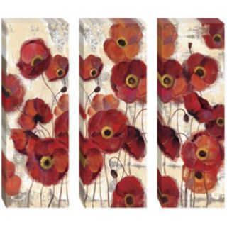 Bold Poppies Unframed Wall Canvas Trio