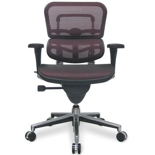 Eurotech Ergohuman Mesh Chair   18.1A22.9 Seat Height   High Back Chair With Headrest   Burgundy