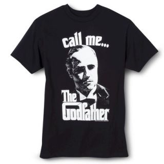 Mens Call Me Godfather Fathers Day Graphic Tee   Black XXL
