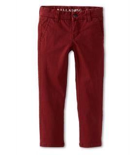 Billabong Kids Outsider Chino Slim Fit Boys Casual Pants (Red)