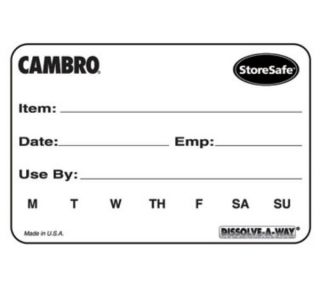Cambro StoreSafe Food Rotation Blank Labels   2x3 250 Per Roll