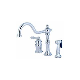 Elements of Design ES1811ALBS Universal Deck Mount Kitchen Faucet With Spray