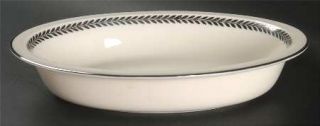 Lenox China Majesty 9 Oval Vegetable Bowl, Fine China Dinnerware   Silver Laure
