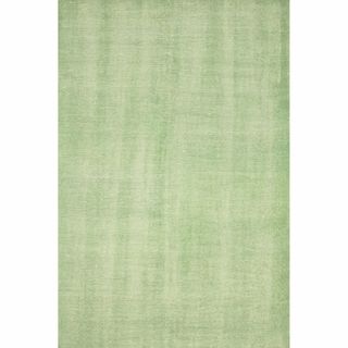 Nuloom Hand Knotted Wool Overdyed Solid Green Rug (7 6 X 9 6)