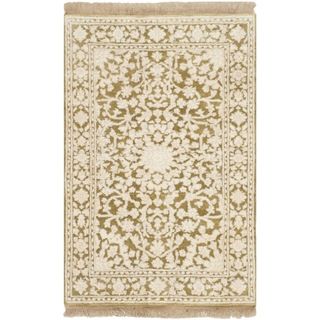 Safavieh Hand knotted Ganges River Ivory/ Green Wool Rug (2 X 3)
