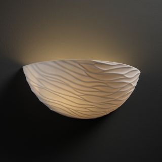 1 light Round Wave Impression Porcelain Wall Sconce