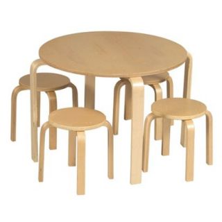 Kids Table and Chair Set Nordic Table and Chairs Set   Natural