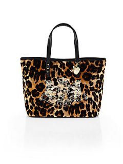 Juicy Couture Girls Velour Leopard Print Pammy Tote Bag   Leopard