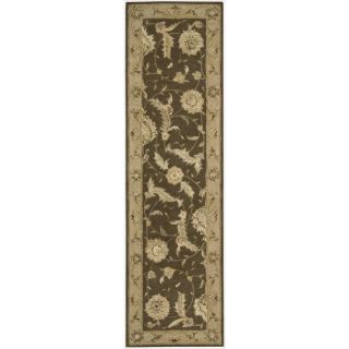 Nourison 3000 Hand tufted Brown Wool Rug (23 X 8) Runner