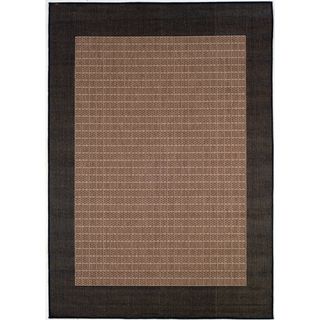 Recife Cocoa/ Black Checkered Rug (39 X 55) (CocoaSecondary colorsBlackTip We recommend the use of a non skid pad to keep the rug in place on smooth surfaces.All rug sizes are approximate. Due to the difference of monitor colors, some rug colors may var