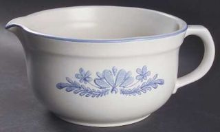 Pfaltzgraff Yorktowne (Usa) Batter Bowl, Fine China Dinnerware   Blue Floral,Smo