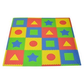 16pc Playmat Set First Shapes   Primary by Tadpoles