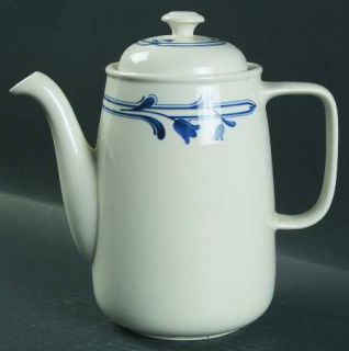 Adams China Bluebell Coffee Pot & Lid, Fine China Dinnerware   Micratex,Blue Flo