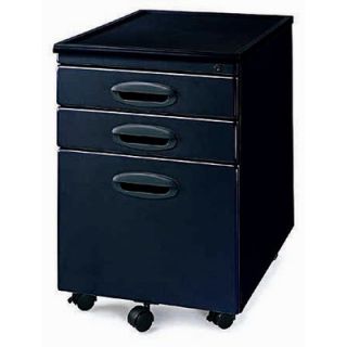 New Spec MP 01 Mobile File Cabinet with Two Drawers in Black 30310