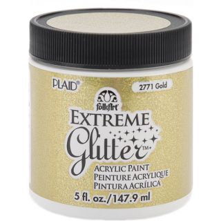 Folk Art Extreme 5 oz Gold Glitter Paint