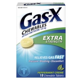 Gas X Extra Strenght Antigas Chewable Tablets   Peppermint Cr me (18 Count)