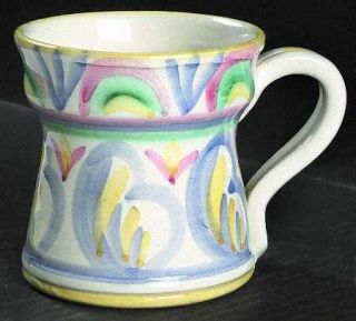Vietri (Italy) Colore Mug, Fine China Dinnerware   Pastel Swags&Circles Or Solid
