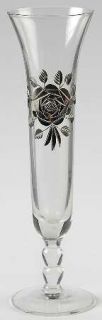 Ransgil Rhodora Rose Platinum Flower Vase   Cut,Silver Rose