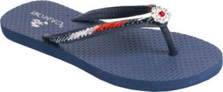 Womens Nomad Firecracker   Navy Thong Sandals