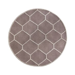 Safavieh Handmade Moroccan Cambridge Beige/ Ivory Wool Antimicrobial Rug (6 Round)