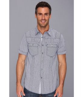 Request Pitt   S/S Woven Shirt Mens Short Sleeve Button Up (Navy)
