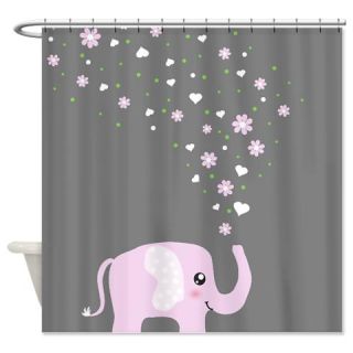  Cute elephant Gray Shower Curtain  Use code FREECART at Checkout