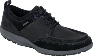Mens Rockport Adventure Ready WP Moc Front   Black Full Grain Leather Lace Up S