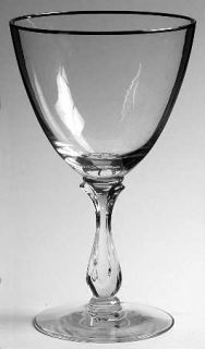 Tiffin Franciscan Argenta Water Goblet   Stem #17660         Platinum Trim