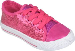 Girls Journee Collection Sequined Lace up Shoes   Pink Casual Shoes