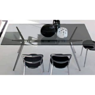 Calligaris Seven Glass Top Dining Table   CS/4042_RC 180 G_GTR_P77_P77
