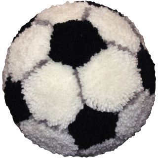 Huggables Soccer Ball Pillow Latch Hook Kit 10 Round