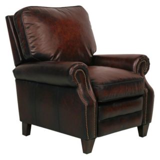 Barcalounger Briarwood II Leath Recliner with Nailheads   7 4490 STETSON COFFEE