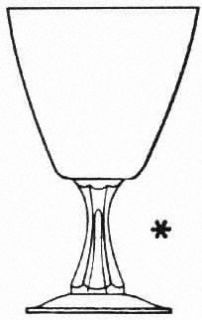 Tiffin Franciscan Vision Water Goblet   Stem #17666/Plain