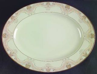 Lenox China Richelieu Court 13 Oval Serving Platter, Fine China Dinnerware   Am