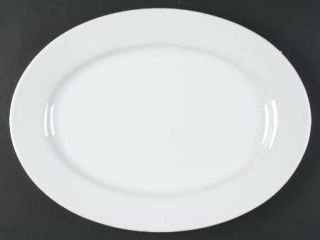 White Dinnerware Collection Accessories 16 Oval Serving Platter, Fine
