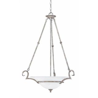 Dalton Silver Slate Finish 3 light Inverted Pendant