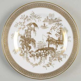 Spode SpodeS Garden Luncheon Plate, Fine China Dinnerware   Gold Oriental Scene