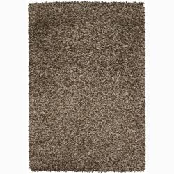 Handwoven 1.5 inch Ivory/brown Mandara Shag Rug (79 Round) (IvoryPattern Shag Tip We recommend the use of a  non skid pad to keep the rug in place on smooth surfaces. All rug sizes are approximate. Due to the difference of monitor colors, some rug color