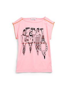 Little Marc Jacobs Girls Stitched Parrot Tee   Pink