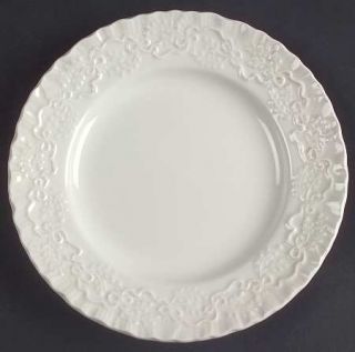 Ralph Lauren Claire Bread & Butter Plate, Fine China Dinnerware   White Raised R